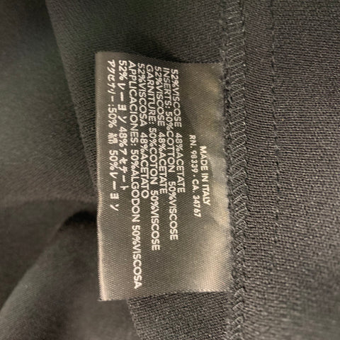 PRADA Size 4 Black Viscose & Acetate Pleated Tulip Skirt