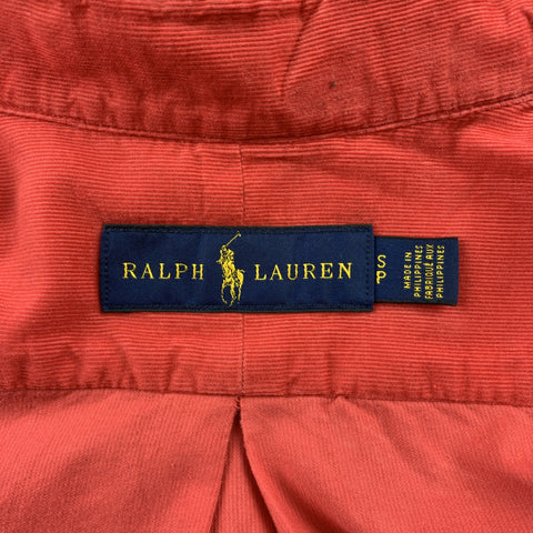 RALPH LAUREN Size S Red Corduroy Button Down Long Sleeve Shirt