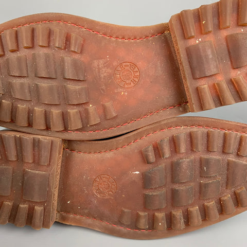 BRUNO MAGLI Taille 9,5 Chaussures à lacets en cuir antique marron avec bout renforcé
