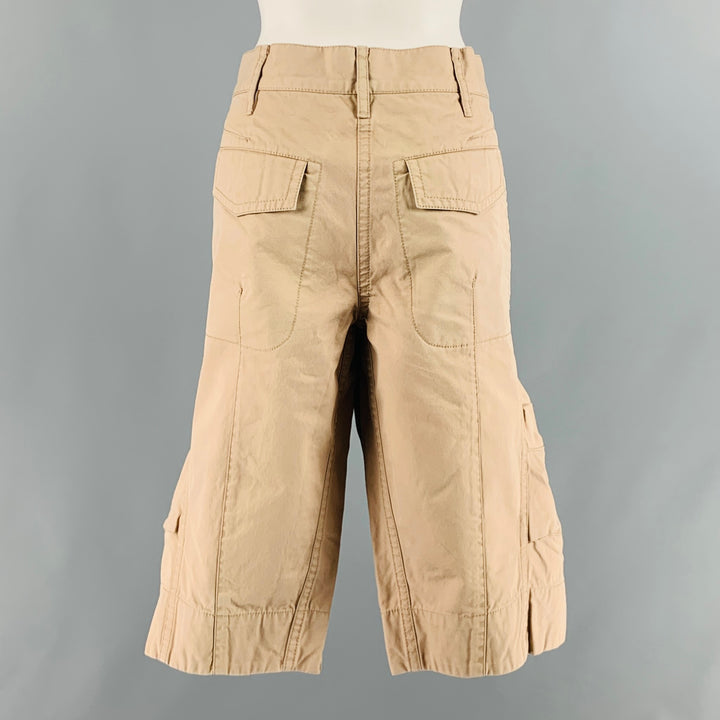 MARC JACOBS Size 10 Khaki Cotton Oversized Shorts