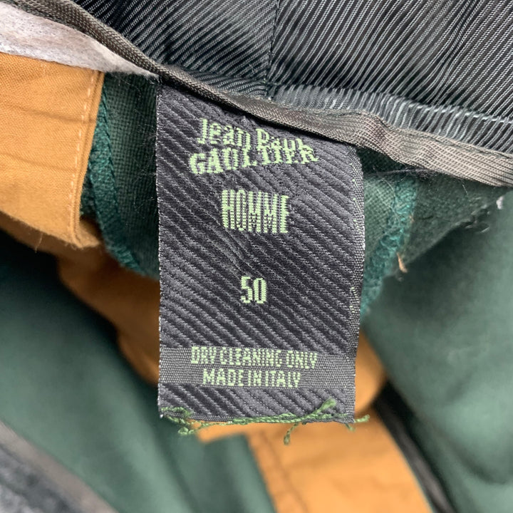 Vintage JEAN PAUL GAULTIER Size 34 Forest Green High Waisted Dress Pants