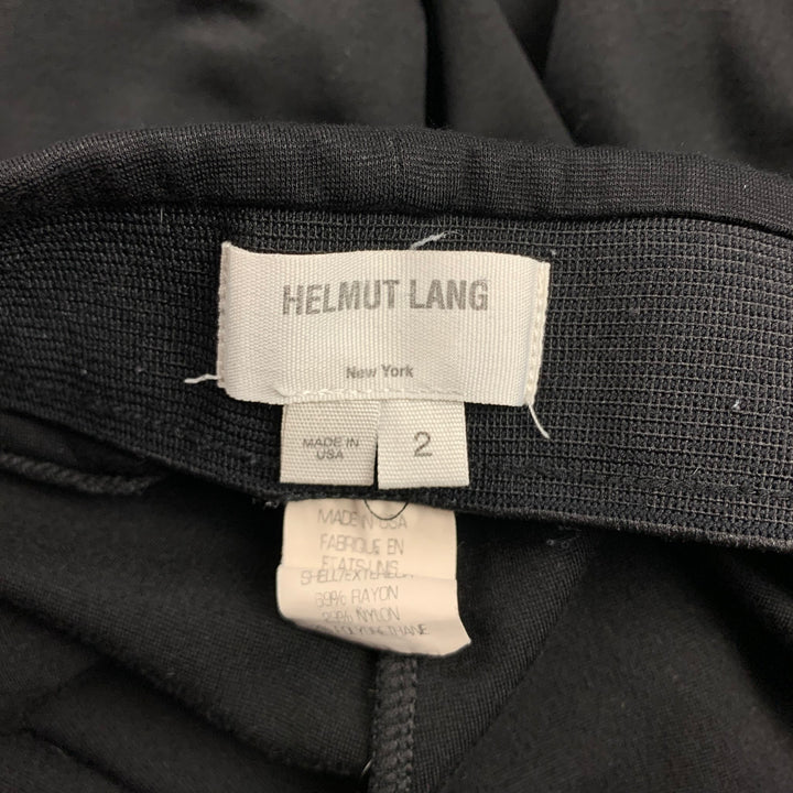 HELMUT LANG Size 2 Black Jersey Rayon Blend Leggings