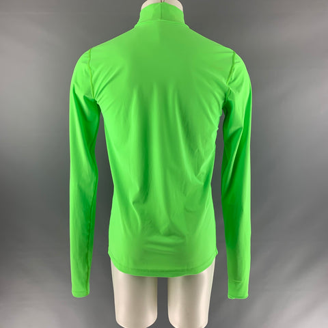 MARCELL VON BERLIN Size M Green Neon Polyester / Elastane Mock Neck Pullover