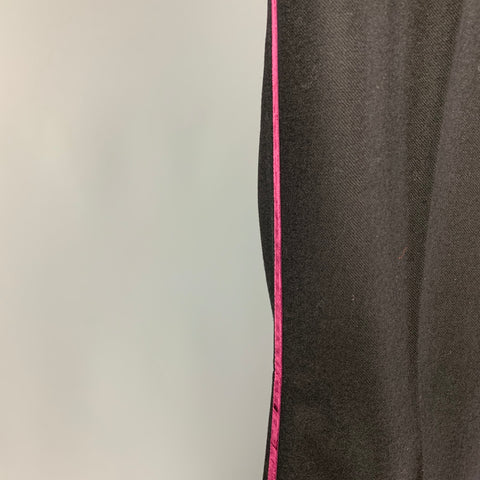 BURBERRY PRORSUM Taille 32 Pantalon de costume de smoking en laine noire