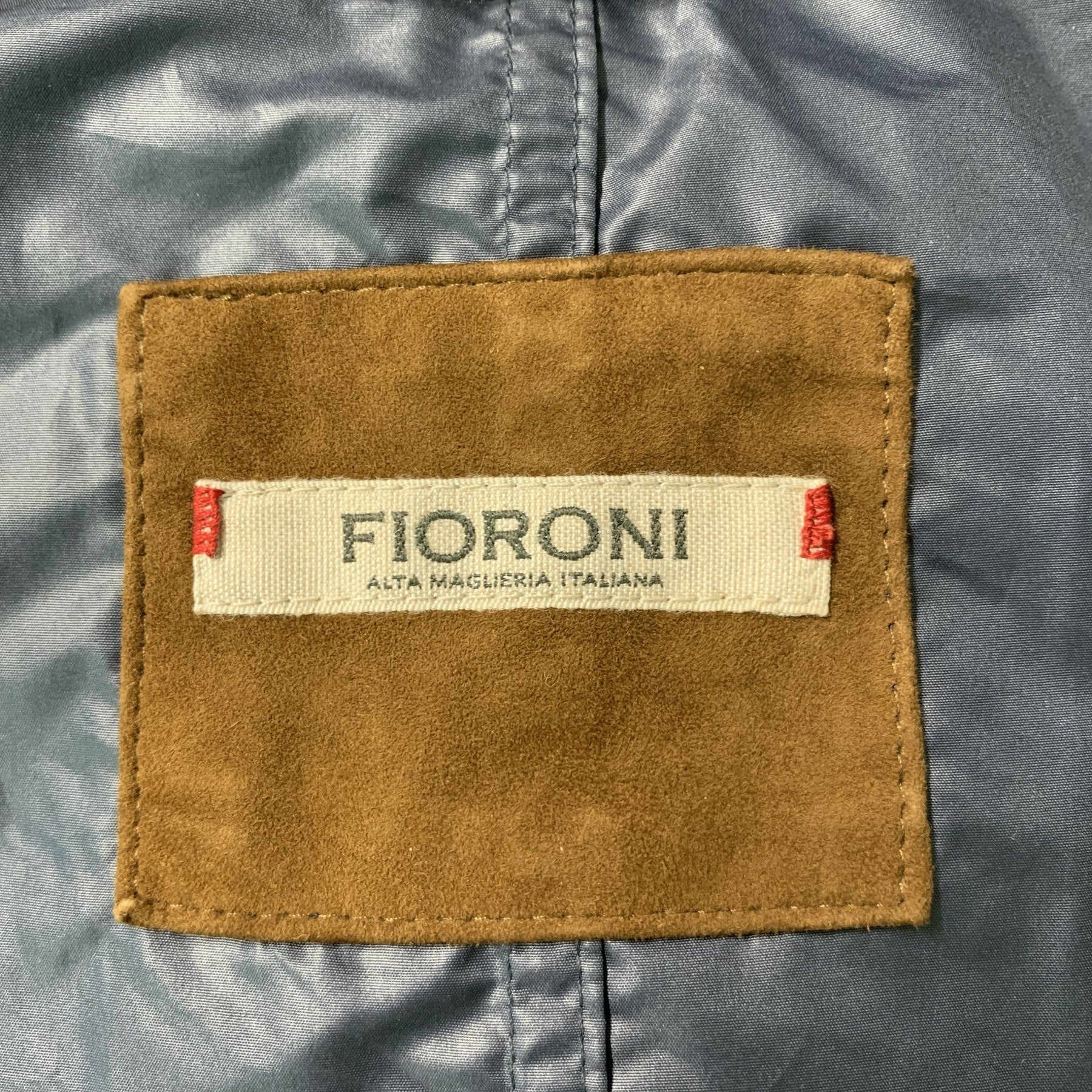 FIORONI Size 40 Charcoal Wool Blend Knitted Zip Snaps Jacket