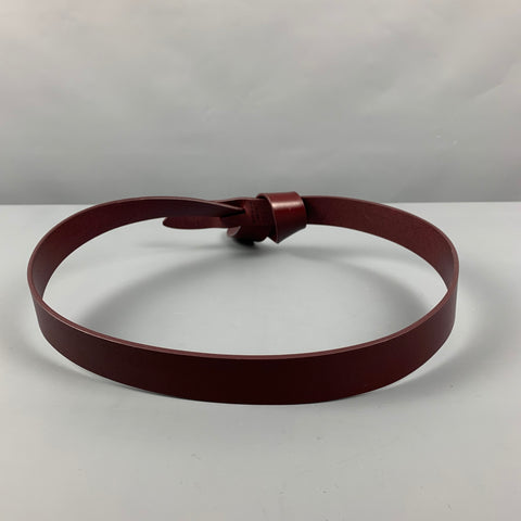 ISABEL MARANT Waist Size L Burgundy Leather Belt