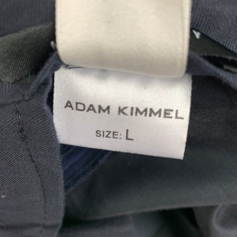 ADAM KIMMEL Size L Navy Wool Flat Front Dress Pants