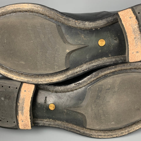 OFFICINE CREATIVE Chaussures à lacets en cuir noir taille 8