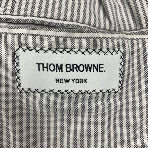 THOM BROWNE for NEIMAN MARCUS Size S Black on Black Herringbone Tuxedo Suit
