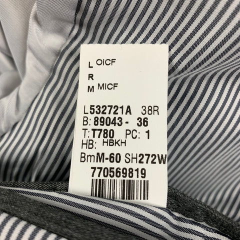 TODD SNYDER Size 38 Grey Textured Wool Notch Lapel Mayfair Fit Sport Coat