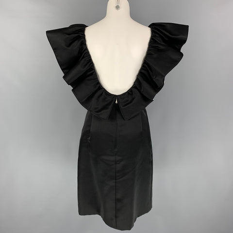MARC JACOBS RUNWAY Talla 6 Vestido de espalda escotada rosa pálido de seda negra