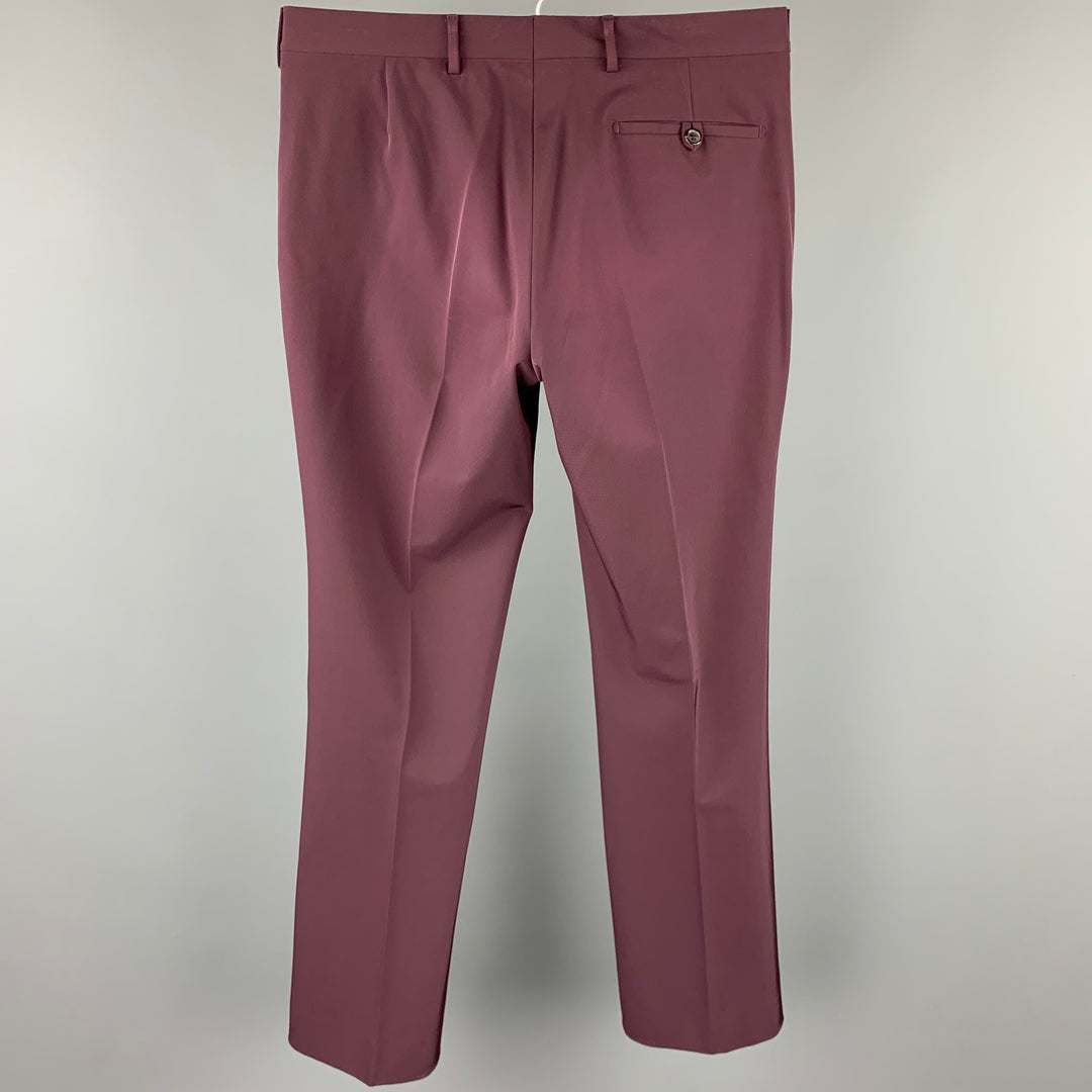 PRADA Size 32 Purple Polyester Zip Fly Straight Leg Casual Pants
