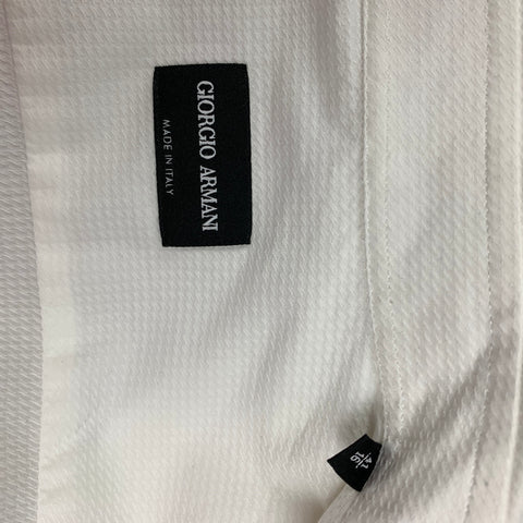 GIORGIO ARMANI Size M White Cotton Button Down Long Sleeve Shirt
