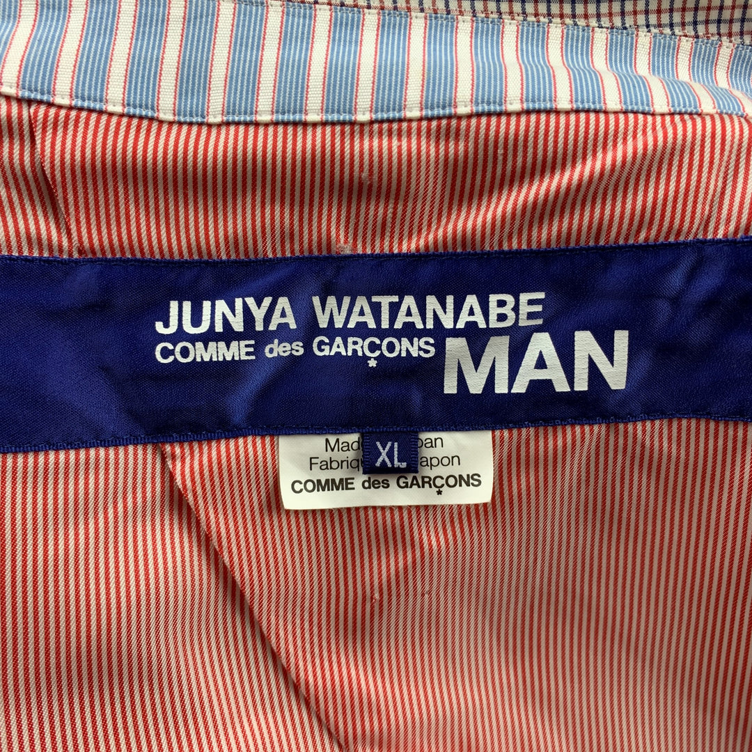 JUNYA WATANABE Size XL Red White Blue Window Pane Cotton Jacket