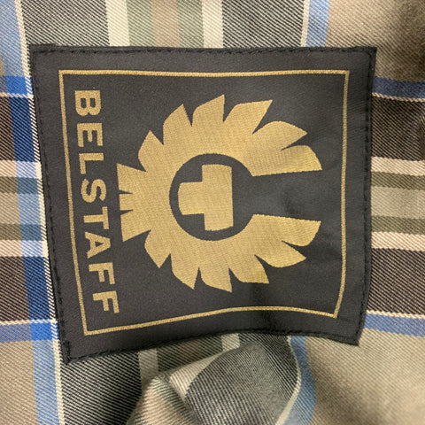 BELSTAFF Size 44 Navy Coated Cotton Utility Jacket
