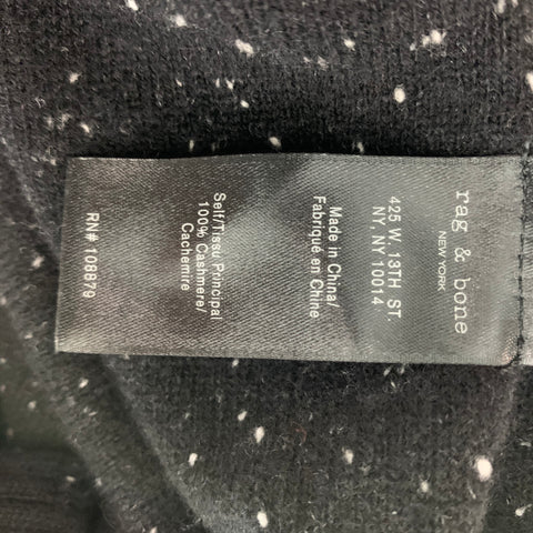 RAG & BONE Size S Black White Cashmere Dots Sweater