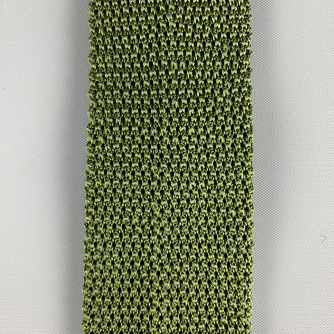 CHARVET Knitted Olive Silk Tie