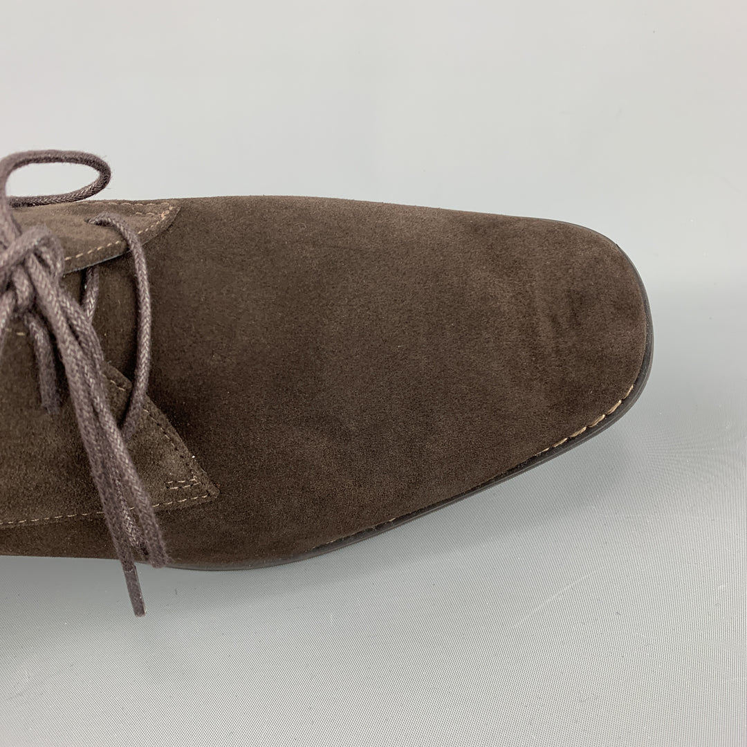 CALVIN KLEIN Size 10.5 Brown Suede Rubber Sole Chukka Boots