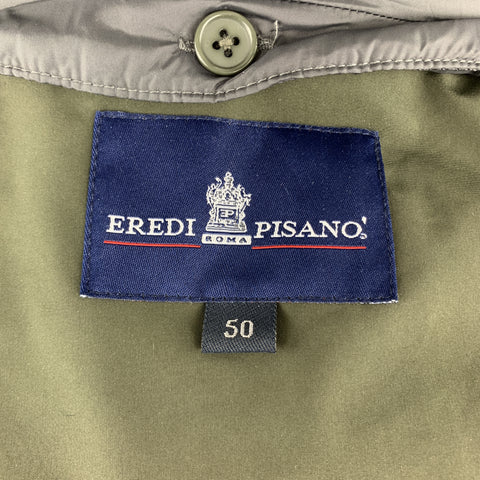 EREDI PISANO Size M Olive Green Padded Patch Pocket Winter Jacket