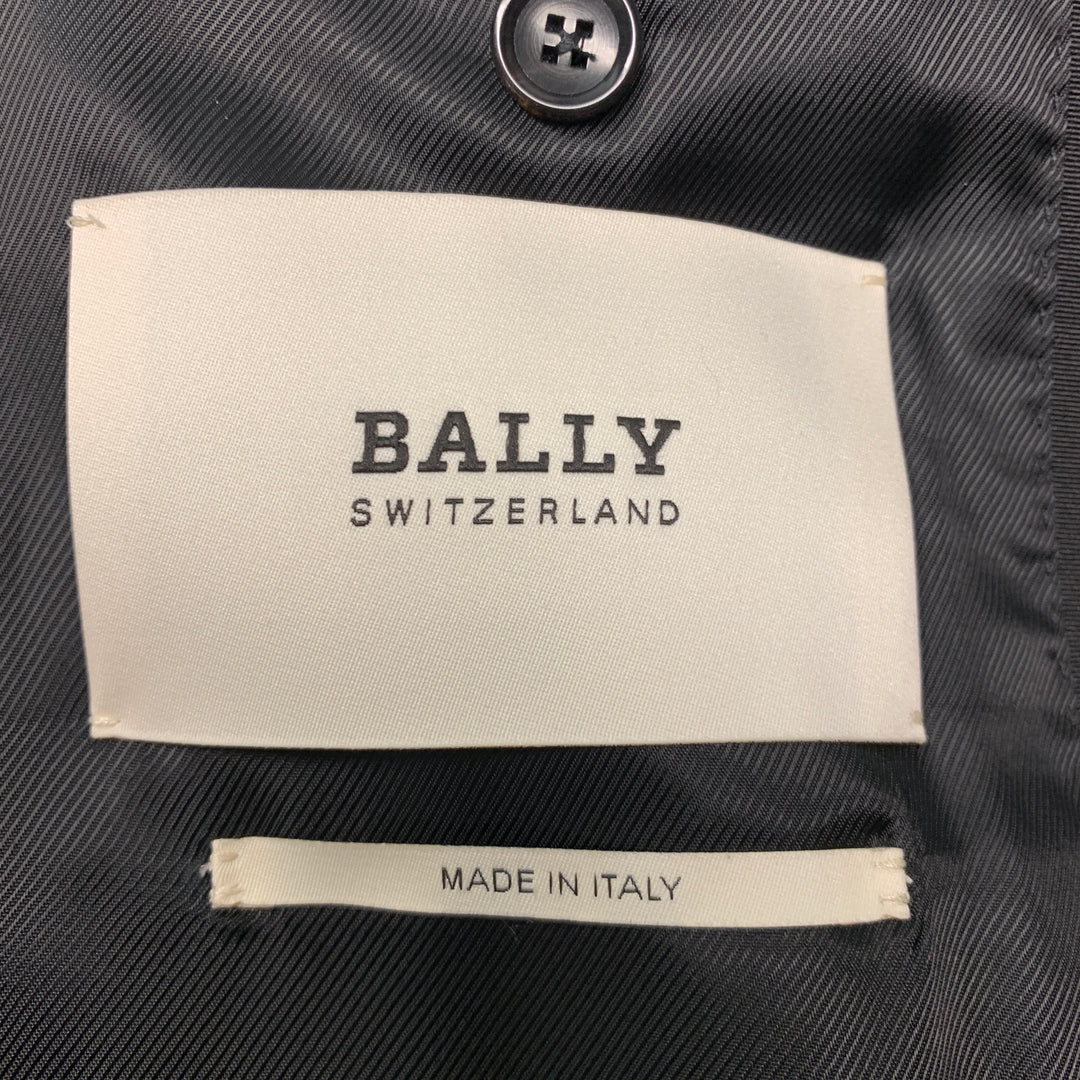 BALLY Size 38 Purple Black Velvet Shawl Collar Sport Coat