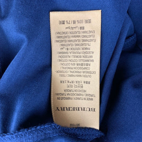 BURBERRY Talla XS Camiseta de mezcla de algodón azul