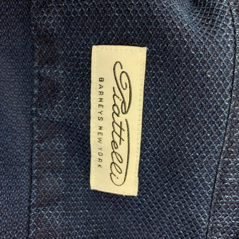 PIATELLI Size L Indigo Cotton Button Down Long Sleeve Shirt