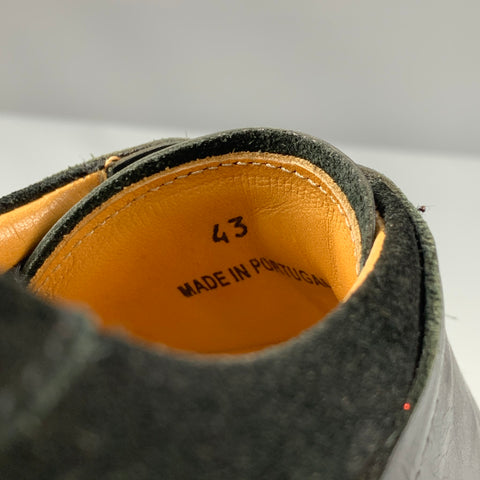 DAMIR DOMA Size 10 Black Leather Sneakers