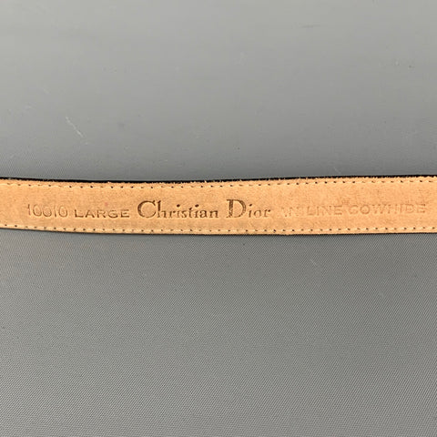 CHRISTIAN DIOR Waist Size M Navy Leather Belt