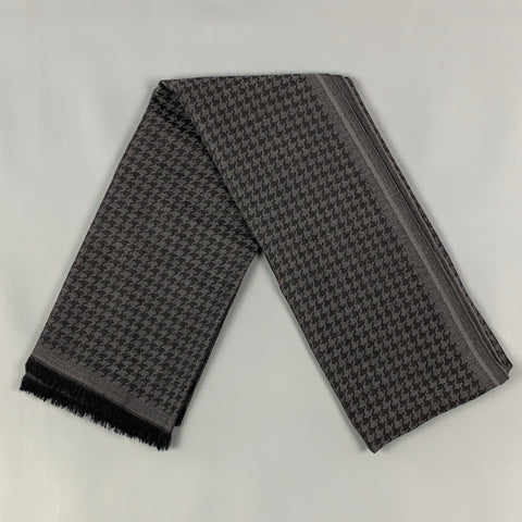 TOM FORD Grey Black Houndstooth Scarf