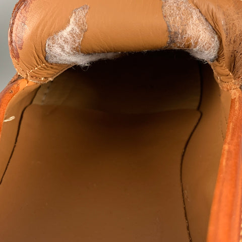 CASANOVA Size 10.5 Tan Leather Penny Loafers
