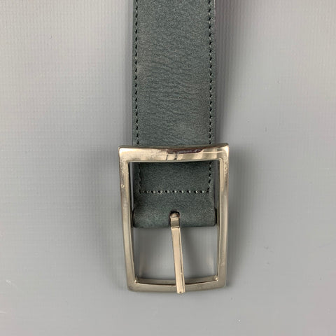 SIMONNOT GODARD Size 37 Grey Blue Suede Belt