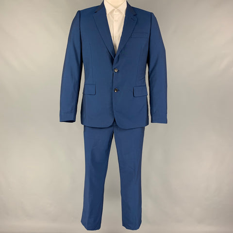 PAUL SMITH Size 42 Regular Blue Wool Notch Lapel Suit