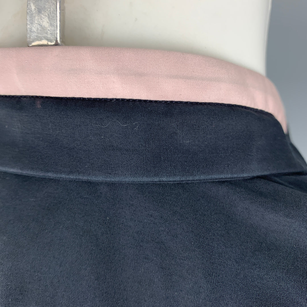 JIL SANDER Size S Black Pink Cotton Button Up Long Sleeve Shirt