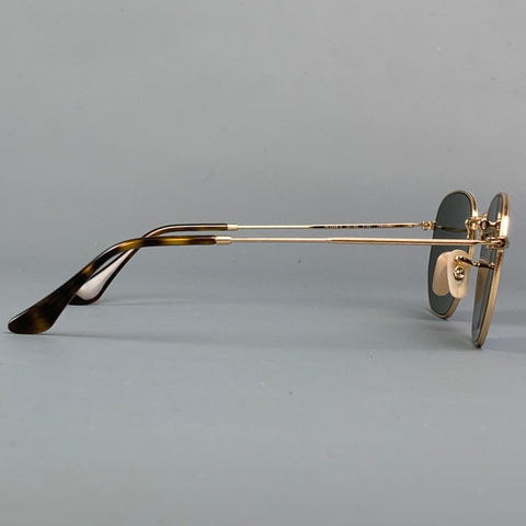 RAY-BAN Gold & Olive Metal Sunglasses