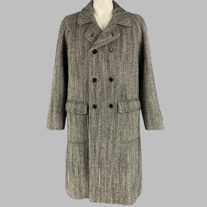 burberry herringbone wool blend trench coat