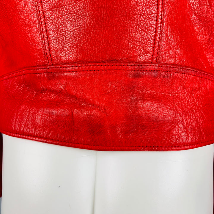 BELSTAFF Size M Red Leather Biker Jacket