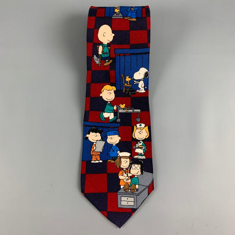 PEANUTS Multi-Color Cartoon Silk Tie