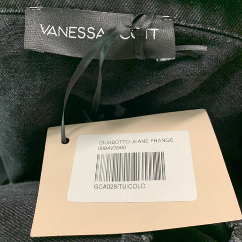 VANESSA SCOTT Size One Size Grey Cotton Polyester Cropped Jacket
