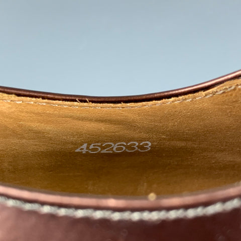 PAUL SMITH Size 7.5 Copper Leather Perforated Wingtip Shoes