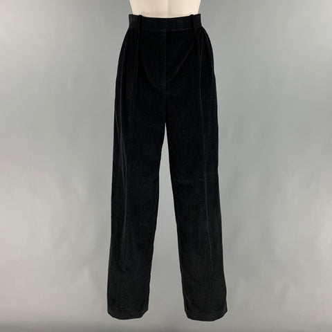 THE ROW Taille 2 Pantalon décontracté plissé en coton noir