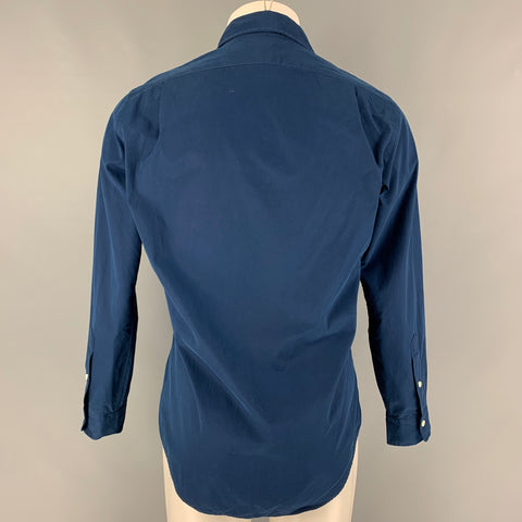 POLO by RALPH LAUREN Size S Navy Cotton Button Up Long Sleeve Shirt