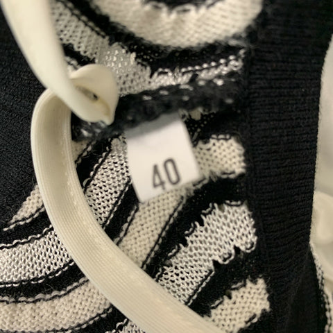 M MISSONI Vestido Blanco De Punto Talla 4 Negro