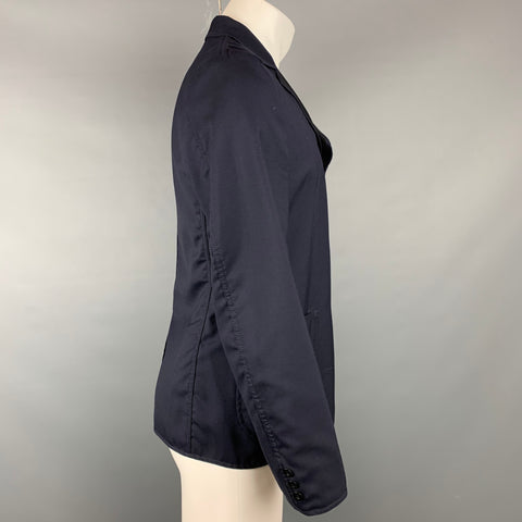 JUNYA WATANABE Size S Navy Wool Notch Lapel Sport Coat