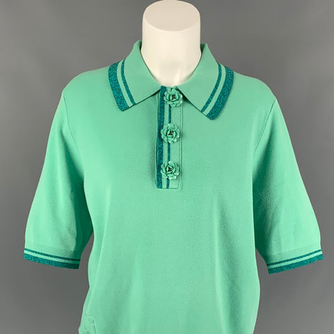 MARC JACOBS Polo de punto viscosa / poliéster verde Talla M