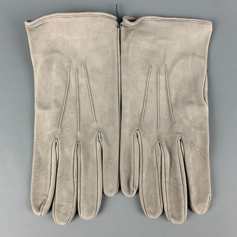BUDD Size 9 Grey Calfskin Suede Gloves