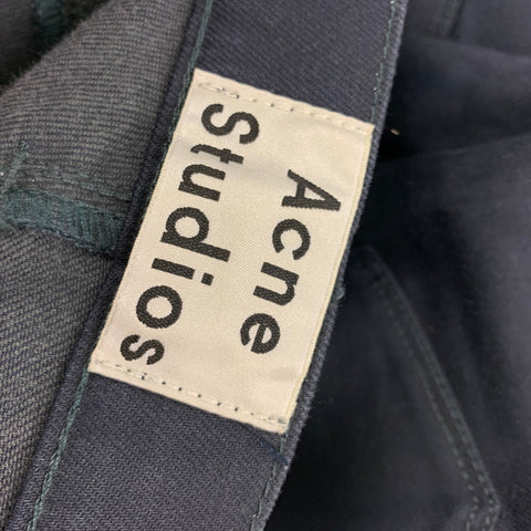 ACNE Size 31 Dark Blue Cotton Slim Zip Fly Jeans