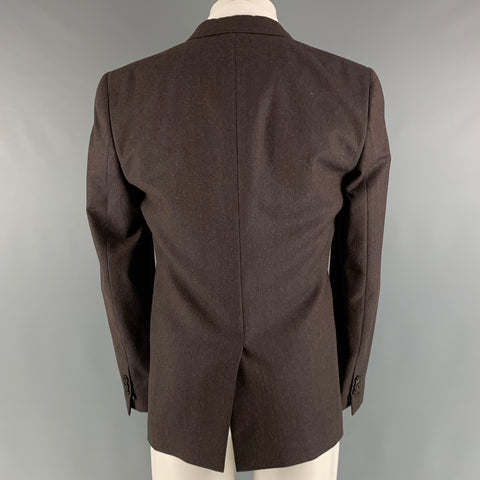 MARC JACOBS Size 38 Brown Solid Wool Notch Lapel Sport Coat