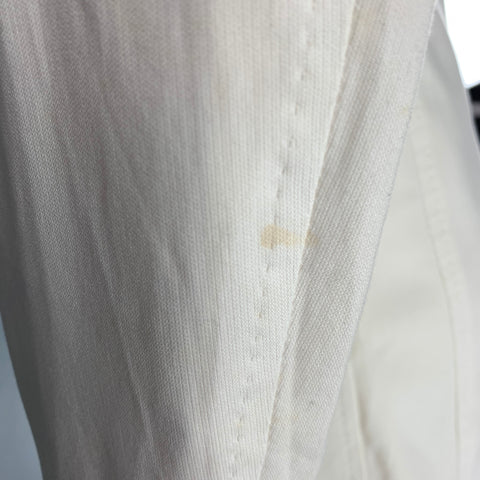 GUCCI Poitrine Taille 40 Beige Solide Coton Revers Cranté 32 29 Costume