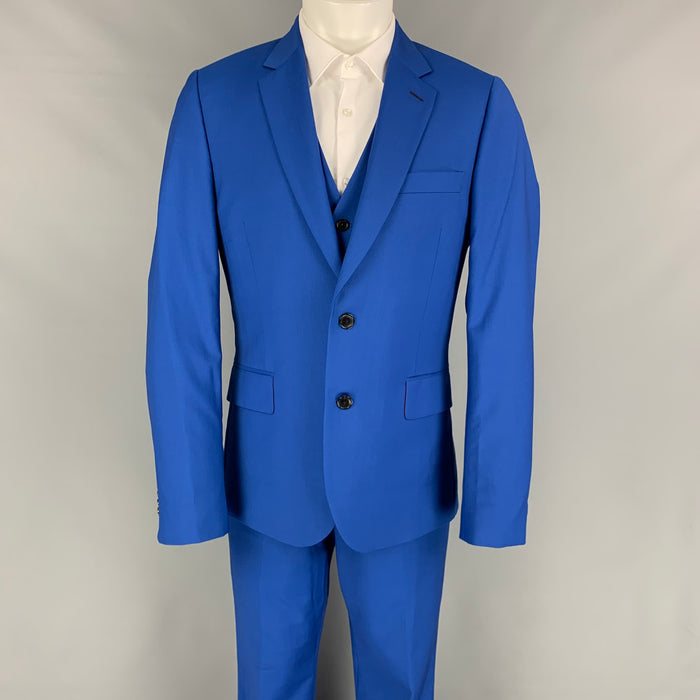 PAUL SMITH Traje Soho Fit de 3 piezas con solapa de muesca en lana y mohair azul real talla normal 42