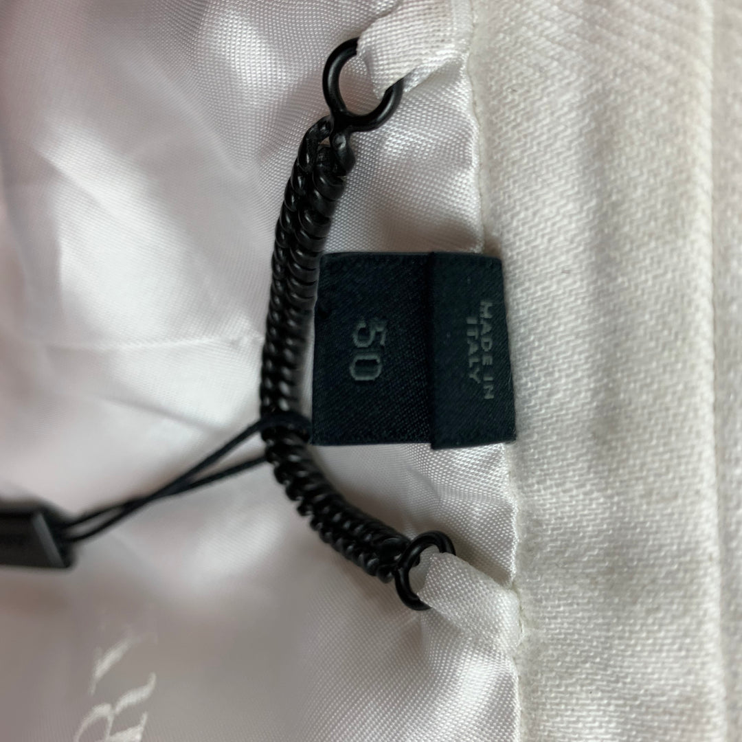 BURBERRY PRORSUM Size 40 White Cotton Notch Lapel Sport Coat